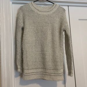 Cozy Sparkly Winter White Sweater